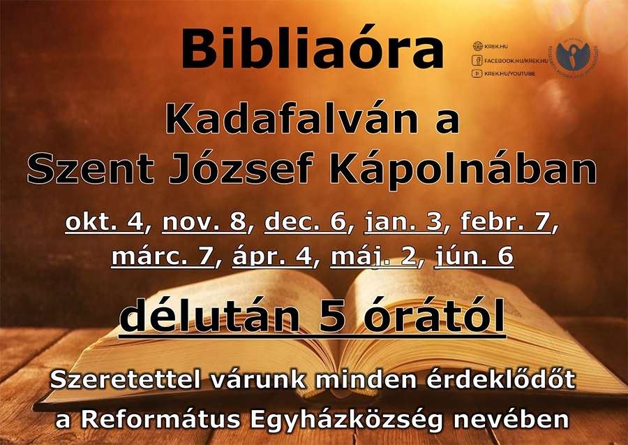 Bibliaóra Kadafalván 2022